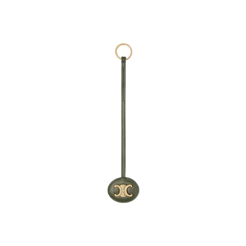 CELINE Triomphe Shiny Calfskin Bag Accessories Women's Green-1