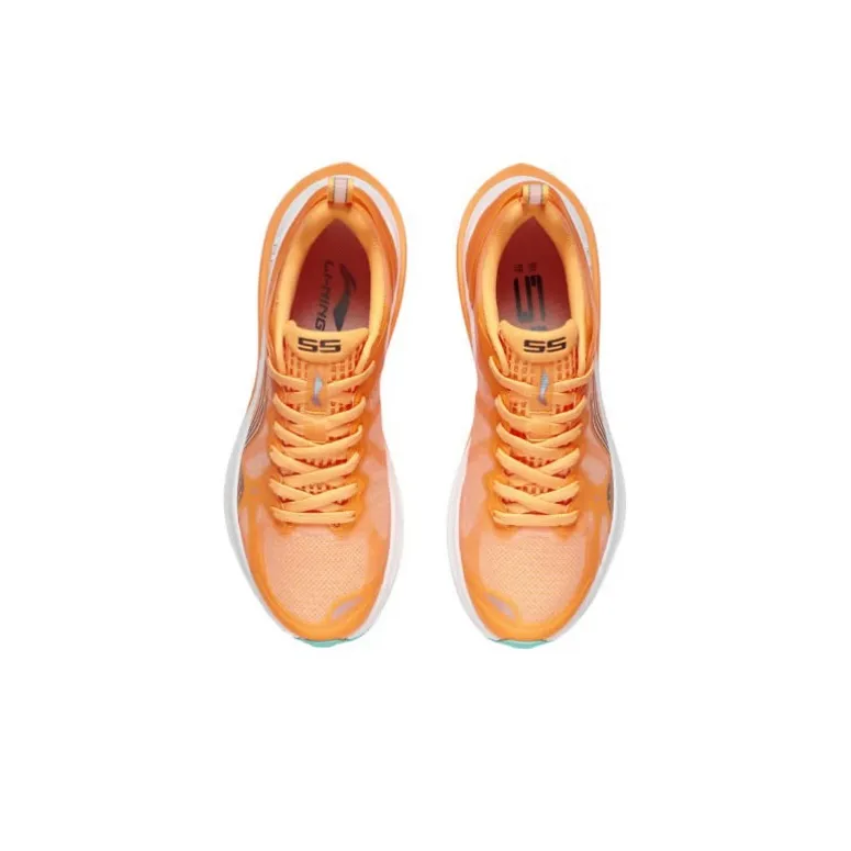 LiNing WuShi 5S 2.0 Durable Breathable Low-Top Running Shoes Men's Fluorescent Peach Orange-2