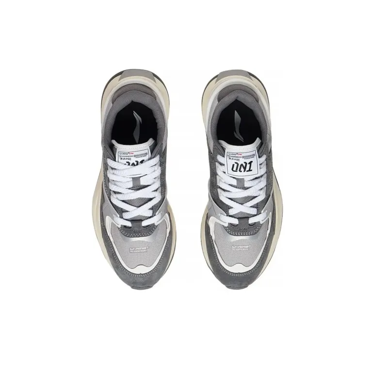 LiNing 001 Innocence V2 V2 Cushioned Slip-Resistant Abrasion-Resistant Low-Top Sports Casual Shoes Gray-3