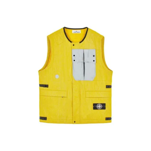 STONE ISLAND Vests Men Yellow