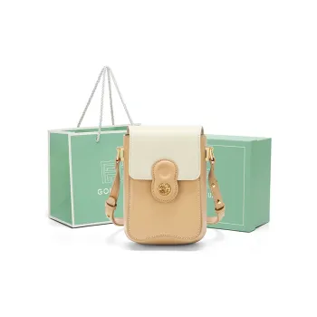 Gong Xuan Cow Leather Cell Phone Pouch Crossbody Bags Mini Women's