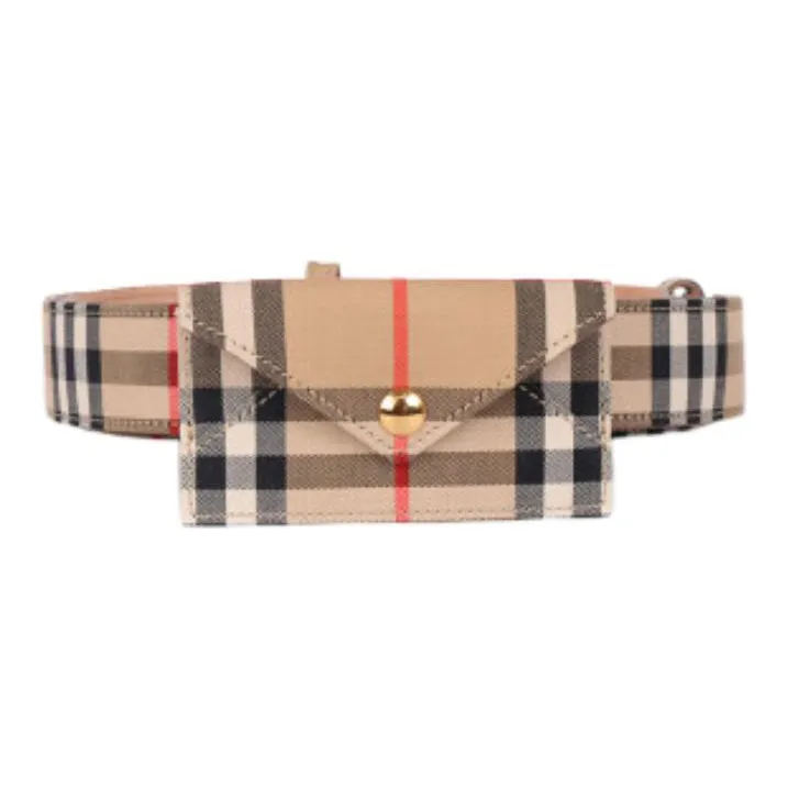 Burberry Envelope Detail Vintage Check Cotton Belt 1.4 Width-1