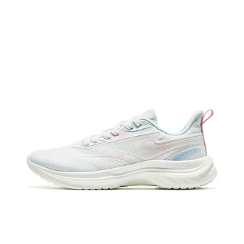 Erke Cloud Woven Anti Slip Wear Resistant Low Top Running Shoes Women's White Pink