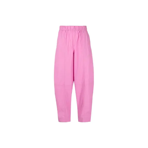 GANNI Knitted Sweatpants Women's Bubble Gum Pink Color