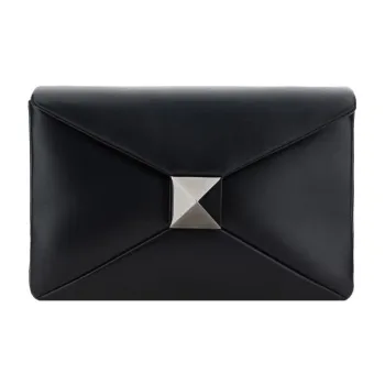 Valentino GARAVANI Lambskin Clutch Small Size Women's Black
