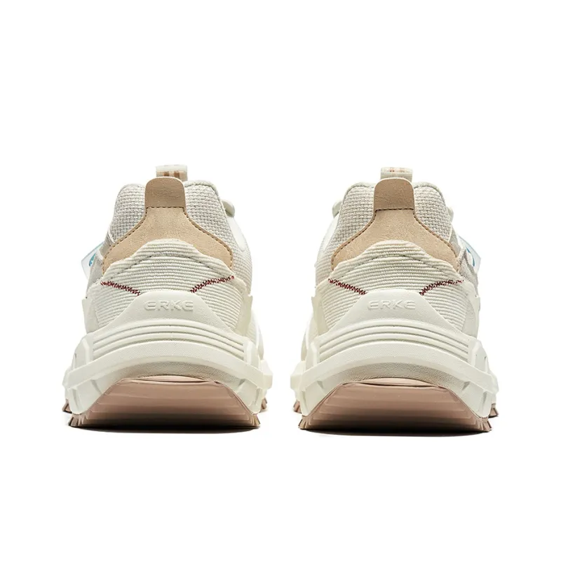 Erke Vibrant Fashionable Comfortable Anti-Slip Wear-Resistant Low-Top Casual Shoes Men's Ivory Taupe-3
