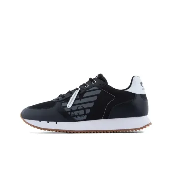 EMPORIO ARMANI EA7 Cushioning, Wear Resistant Low Top Casual Shoes Unisex Black