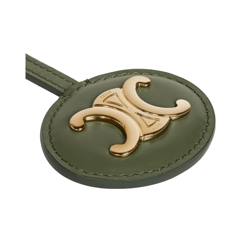 CELINE Triomphe Shiny Calfskin Bag Accessories Women's Green-2