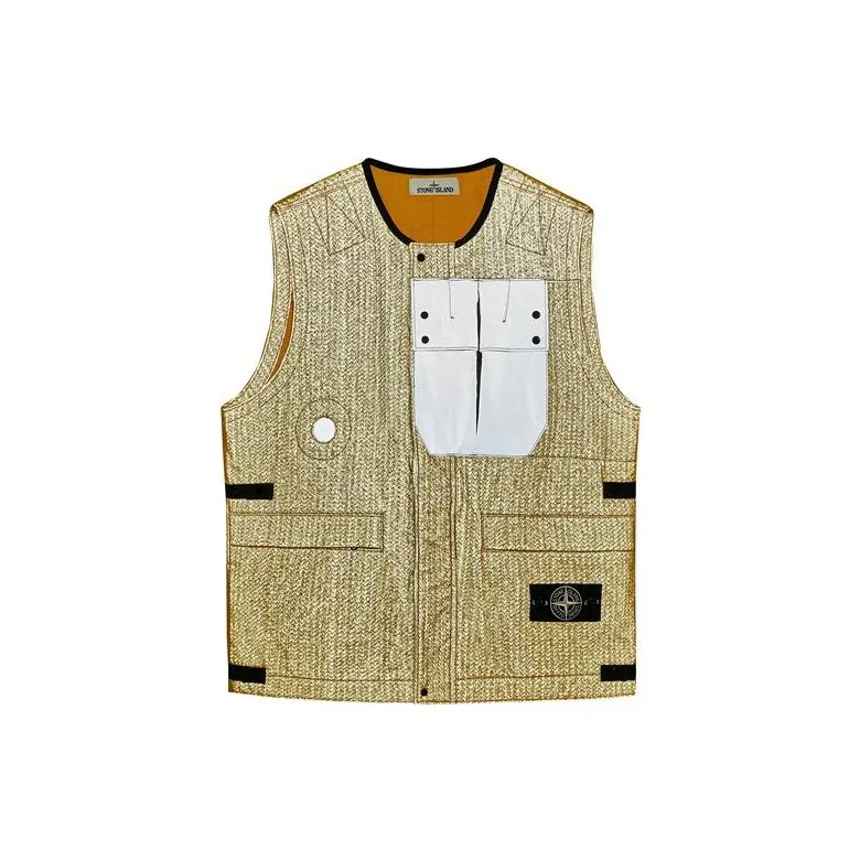 STONE ISLAND Vests Men Yellow-2