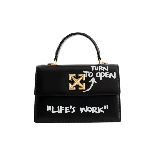 OFF-WHITE Jitney 1.4 Leather Tote Bag