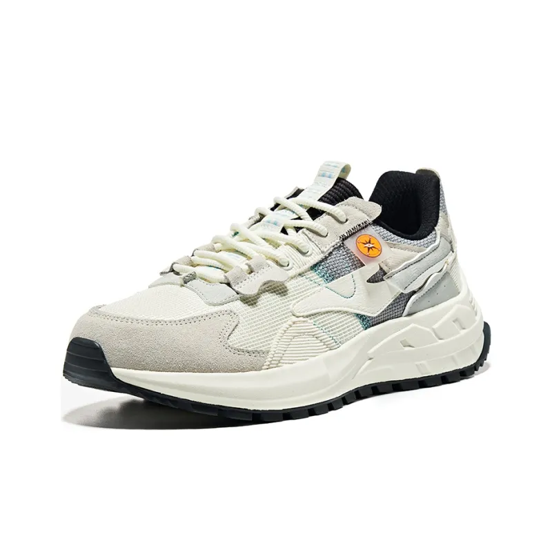 Erke Vibrant Fashionable Comfortable Anti-Slip Wear-Resistant Low-Top Casual Shoes Men's White Gray-2