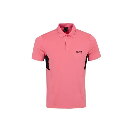 HUGO BOSS Polo Shirts Men Pink