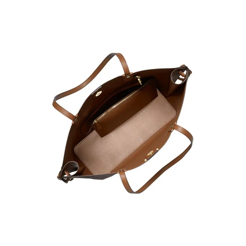 MICHAEL KORS Edith Canvas Combo Bag Tote Bag Shopping Bag Shoulder Bag Handbag Large Size Women's Acorn Brown-1
