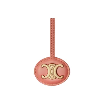 CELINE Triomphe Shiny Calfskin Pendant Bag Accessories Women's Pink
