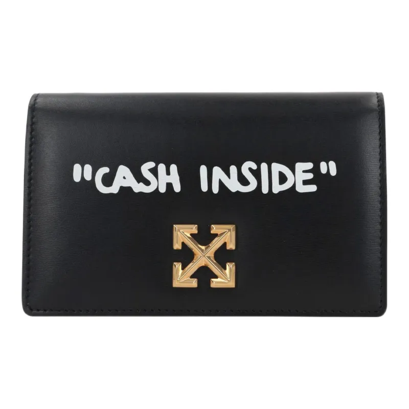 OFF WHITE Jitney 0.5 Quote Shoulder Bag Black/White-0