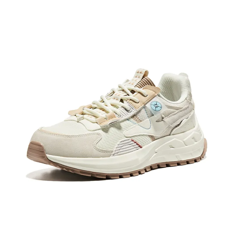 Erke Vibrant Fashionable Comfortable Anti-Slip Wear-Resistant Low-Top Casual Shoes Men's Ivory Taupe-2