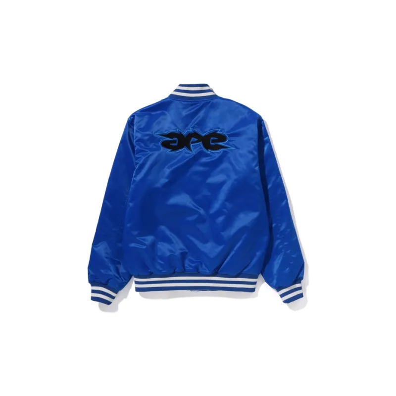 Bape Ape Relaxed Fit Nylon Varsity Jacket-3