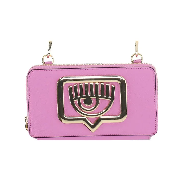 CHIARA FERRAGNI Eyelike Polyurethane Shoulder Bag Crossbody Bag Wallet Women's Fuchsia-0