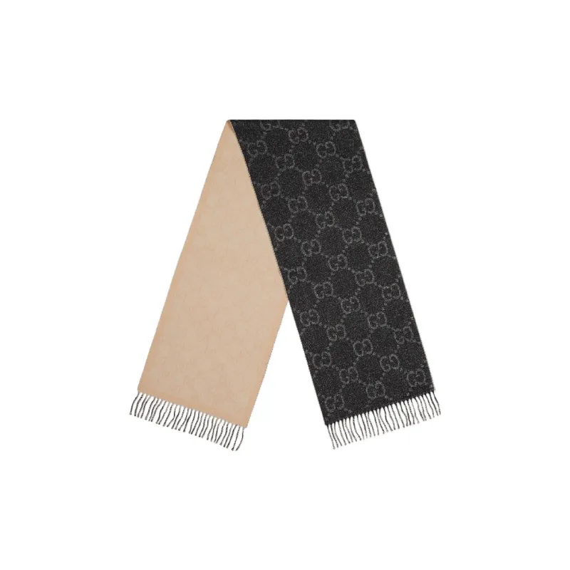 GUCCI Gg Wool Jacquard Scarf-1