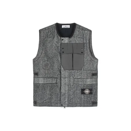 STONE ISLAND Vests Men Black