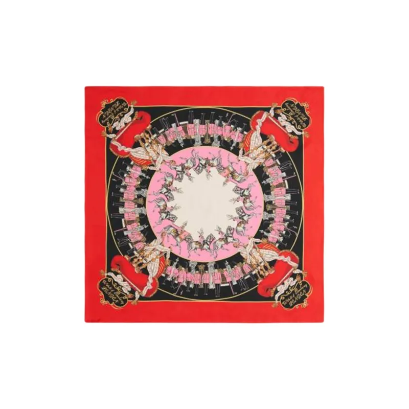 Burberry Silk Scarves Women's Red-0