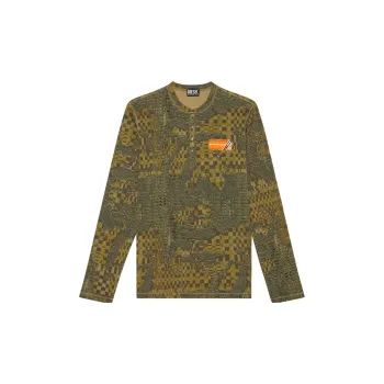 DIESEL T-Shirts Men Olive Green