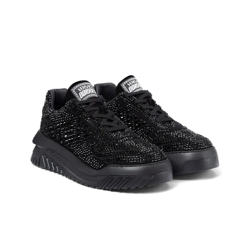 VERSACE Odissea Crystal-embellished Sneakers-1
