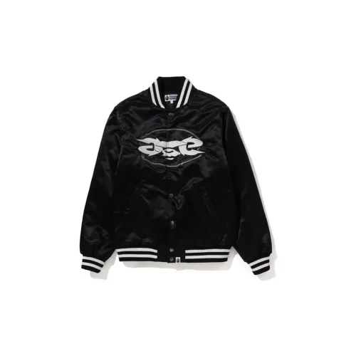 BAPE Ape Relaxed Fit Nylon Varsity Jacket 