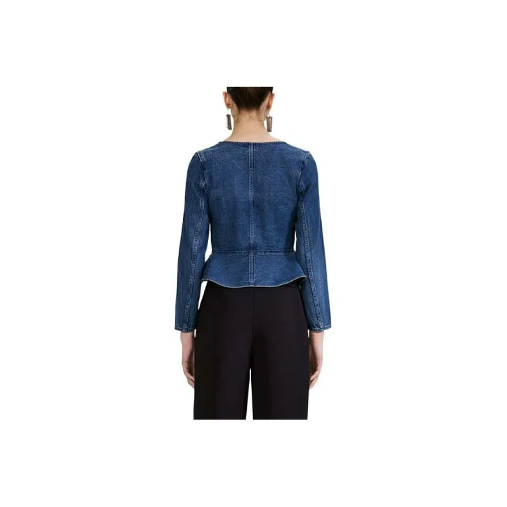 Self portrait FW22 Denim Jacket Women's Blue-1