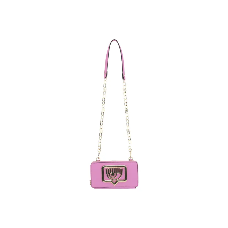 CHIARA FERRAGNI Eyelike Polyurethane Shoulder Bag Crossbody Bag Wallet Women's Fuchsia-1