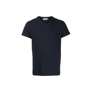 JIL SANDER V Neck Straight Hem T Shirt