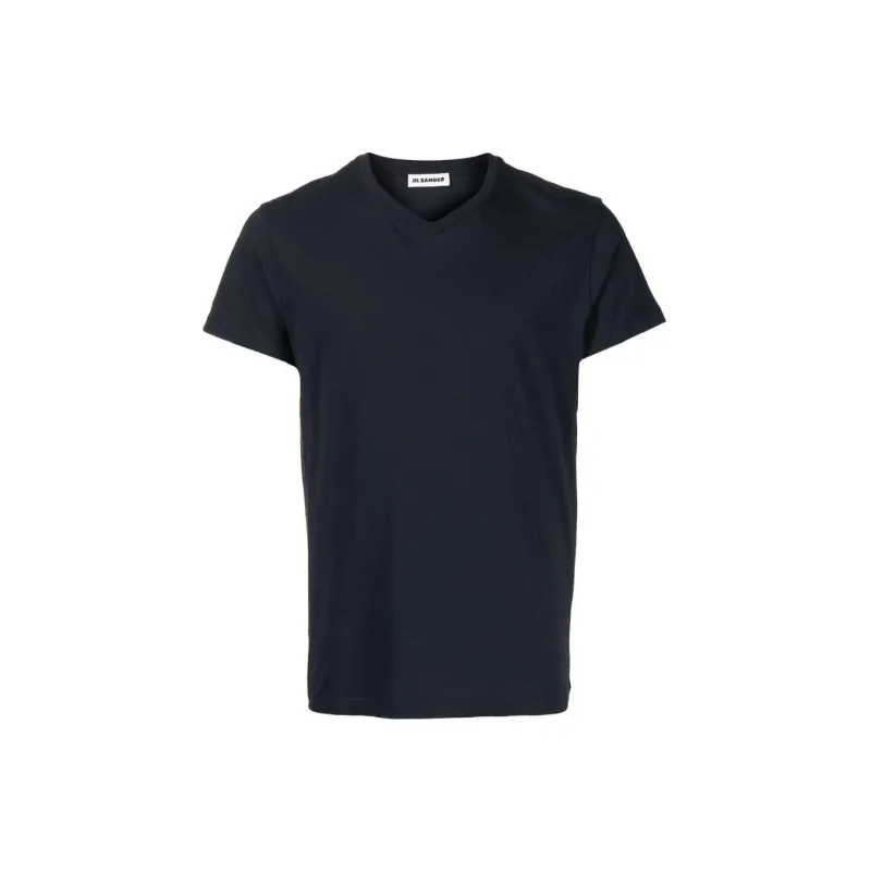 JIL SANDER V Neck Straight Hem T Shirt-0