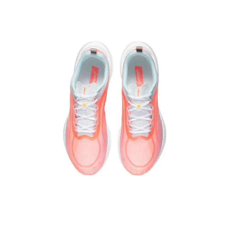 LiNing Super Light 19 Lightweight Rebound Low-Top Running Shoes Women's Fluorescent Fat Orange-3