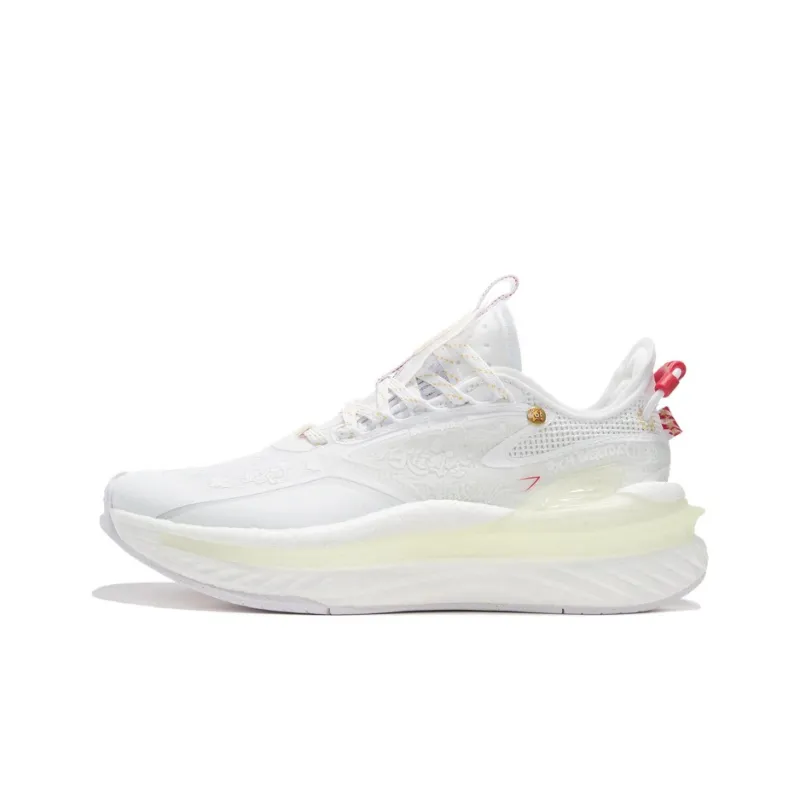 LiNing Exceed 6 Photochromic Cushioning, Slip Resistant, And Abrasion Resistant Low Top Casual Shoes Women's White-0