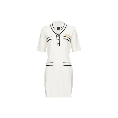 PINKO Short-Sleeved Dresses Women's White