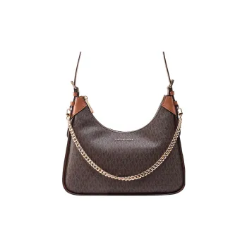 MICHAEL KORS Cotton With Leather Portable Crossbody Bag, Shoulder Bag Women's Brown
