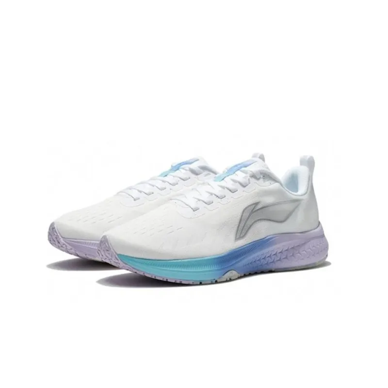 LiNing Red Hare 5 Durable Breathable Low Top Running Shoes Women's Mist White-2