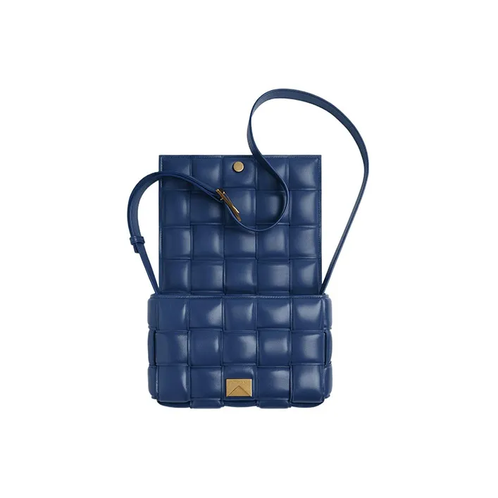Bottega Veneta PaddedCASSETTE Sheepskin Shoulder Bag Crossbody Bag Regular Women's Blue-3