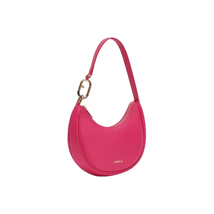 Furla Primavera Calfskin Shoulder Bag Handbag Shoulder Bag Women's Rose Red-1