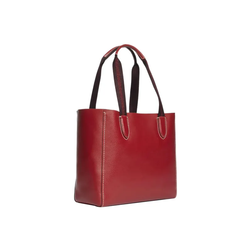 COACH Derby Pebbled Leather Tote Bag Shopping Bag Shoulder Bag Handbag Large Size Women's Ox Blood Red-1