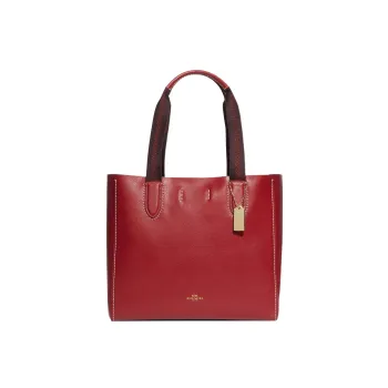 COACH Derby Pebbled Leather Tote Bag Shopping Bag Shoulder Bag Handbag Large Size Women's Ox Blood Red