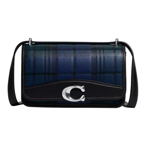 COACH Bandit Cow Leather Shoulder Bag, Crossbody Bag Trumpets Women's Dark Blue