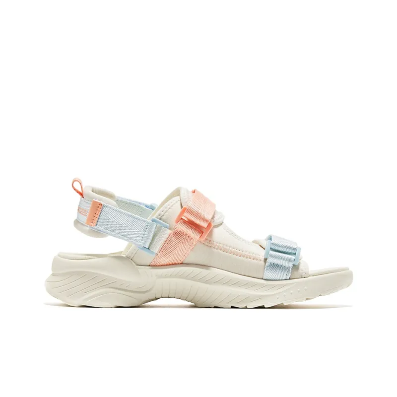 Erke Beach Sandals Women's Ivory White/Illusion Blue-1
