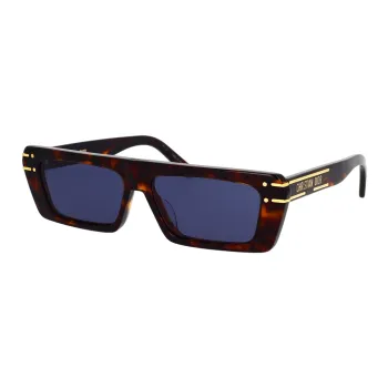 DIOR Irregular Shape Sunglasses Unisex Brown