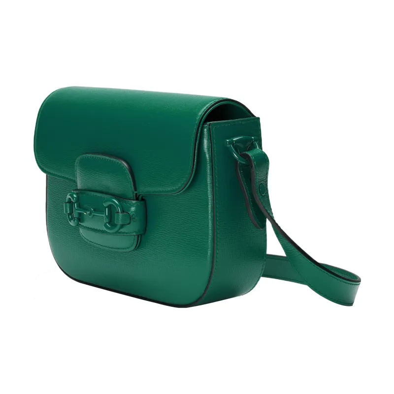 GUCCI Horsebit 1955 Leather Crossbody Bag Shoulder Bag Women's Green-3