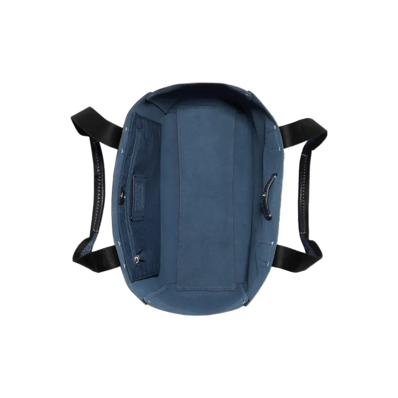 COACH Derby Pebbled Leather With Suede Tote Bag, Shopping Bag, Handbag, Shoulder Bag Women's Marine Blue-2