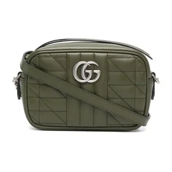 GUCCI GG Marmont Calfskin Camera Bag Shoulder Bag Crossbody Bag Mini Women's Jasper