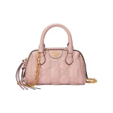 GUCCI GG Matelassé Leather Controller Boston Bag Shoulder Bags Handbags Mini Women's Light Pink