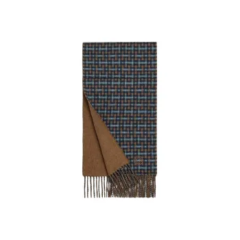 HERMES Plush Yarn Towel Unisex Brown