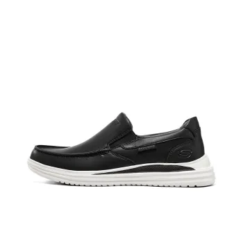 Skechers Wide Fit Casual Shoes Men Low Top Black